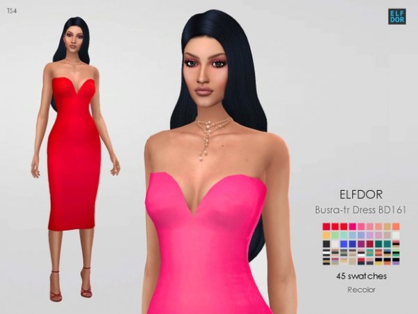 Busra Tr Dress Bd161 Rc Free Sims Mods
