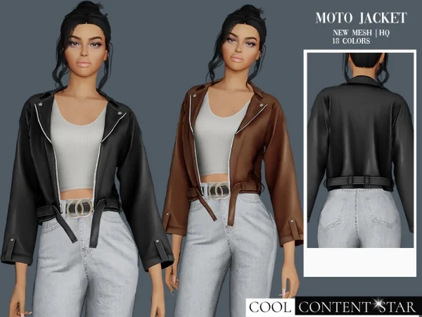 Moto jacket » Free Sims Mods